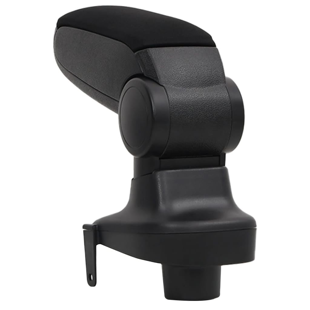 Podłokietnik samochodowy, czarny, z tworzywa ABS, 15 x 35 x 30 do 47 cm, konsola środkowa ze schowkiem, pasuje do Renault Clio LHD MK4 2013, ergonomiczne wyposażenie do długich podróży