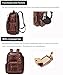 LANNSYNE Full Grain Leather Backpack For Men, Fits 16