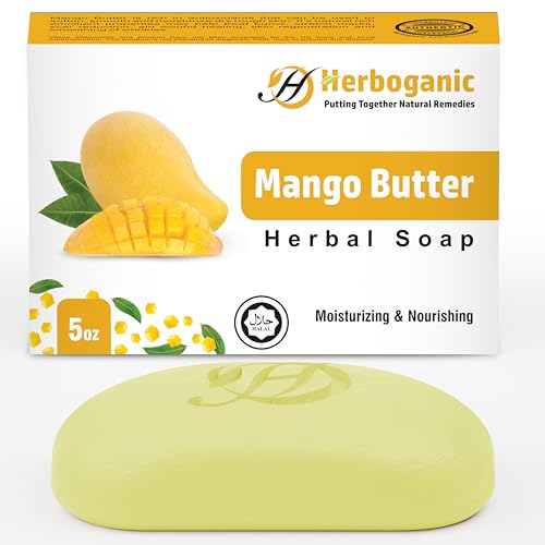 HERBOGANIC Mango Butter Herbal Soap Bar Natural