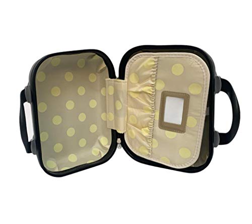 Frasqueira De Mão Viagem Bolsa Necessaire Feminina Cinza P Losango