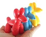 Set of 3 Mini Balloon Dog Crunchy Sand Filled Stress Ball - Cute Squishy Sensory Fidget Toy - Party Favors & Prizes