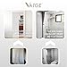 Vatge Accordion Door Curtains for Closet, Laundry Room Curtain for Doorway, Hallway Curtain for Space Privacy, 1 Panel with Tieback, W39 x L78, Stone White