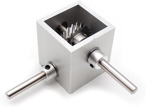 iDili 90 Degree Right Angle Gearbox, 12 Ratio Turbine Worm Gear Transmission Reducer with 6MM Shaft Corner Device, Aluminum Alloy & 42CrMo Steel