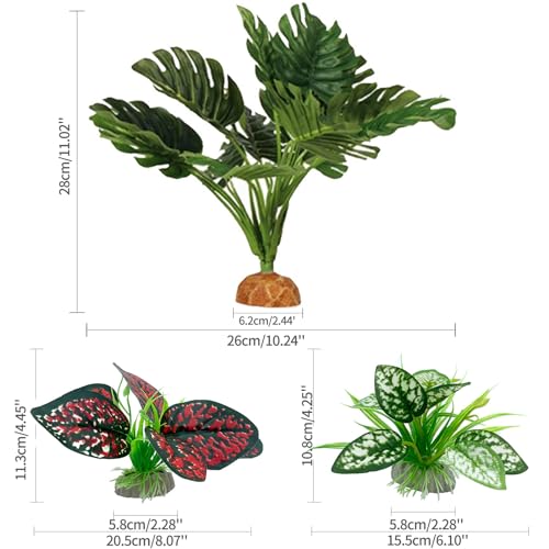 image for Moonorange Reptile Artificial Plants, Terrarium Plants Decorations Sup