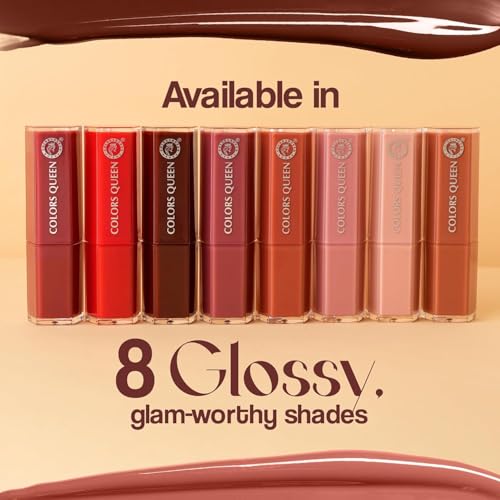 Image of PREMIUM Gloss Bomb Lipstick + Gloss | Lightweight & Non-Sticky | Smooth 8 Hrs Hydrating Formula | | High Shine Lipstick for Women Enriched with Shea Butter, Vitamin E & Squalane (07 - Blazd Donut, 3.6g) SH-7711