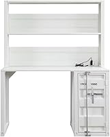 Vista 1 de Acme Escritorio y gabinete de metal de carga con estante en blanco