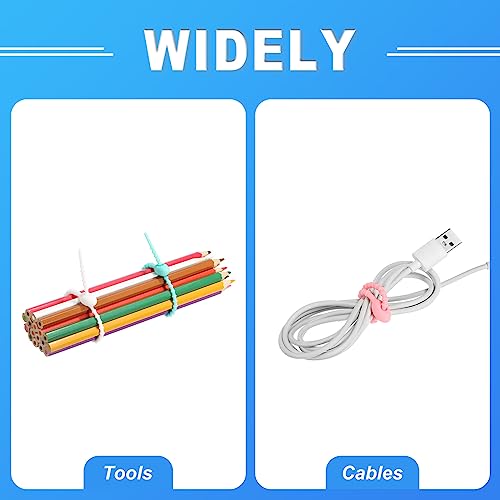 Attaches éclair en silicone premium de 15 cm pour organisation