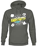 Unisex Kapuzen Sweater Siviwonder Unisex Hoodie Kapuzensweatshirt - KNABSTRUPPER Dressur REIT und Fahrpferd Voltigiersport Pferd Pferde - Comic Cartoon Fun Dark Grey S