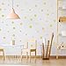 Gold Glitter Wall Decals Polka Dots Stickers Vinyl Round Bling Circle Art Stickers Removable Metallic Sparkling Bedroom Decor Decorations for Nursery Kids Room (205 Gold Glitter dots)