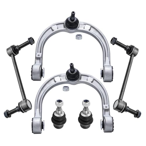 Image of Detroit Axle - Front End Suspension Kit for 2006-2010 Mercedes-Benz ML350, 2 Upper Control Arms with Ball Joint 2 Lower Ball Joints 2 Sway Bars 2007 2008 2009 Replacement