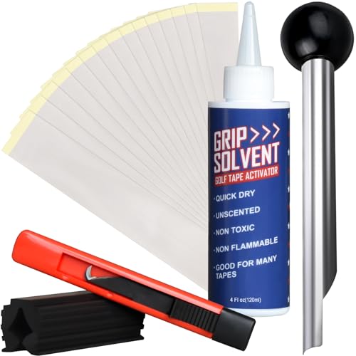 LZFAN Golf Regripping Kit with 15 Tapes, Vise Clamp and Hook Blade Included, Perfect for Golf Drivers, Wedges, Irons, Putters Shaft Repair (5PCS)