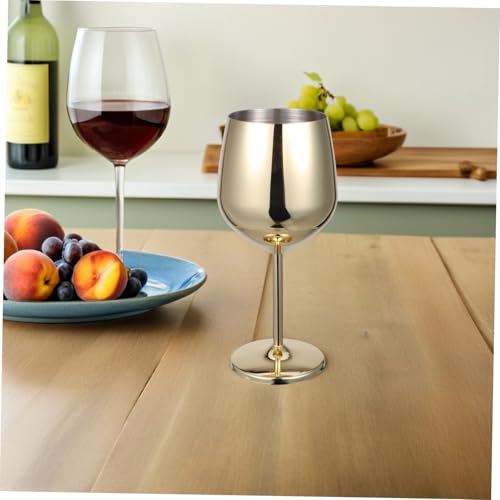 Verres à Vin Acier Inoxydable dorés IMIKEYA incassables pour vos pique-niques