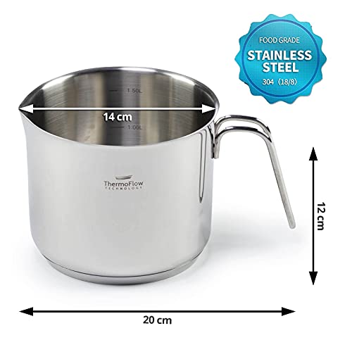 Simmertopf ROSMARINO Edelstahl-Induktions-Milchpfanne