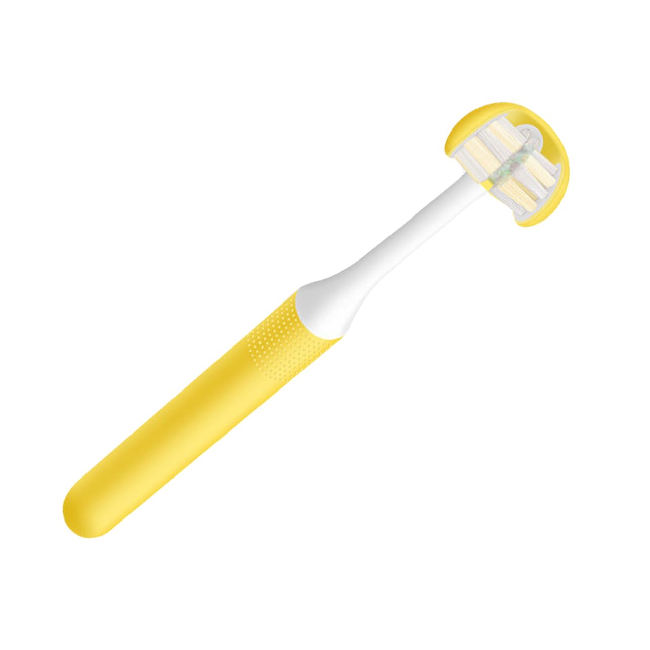 Spazzolino da Denti Manuale a 3 Lati per Pulizia Orale, Setole Morbide, Design Avvolgente, Impugnatura Ergonomica, Spazzolino per Adulti per Igiene Quotidiana