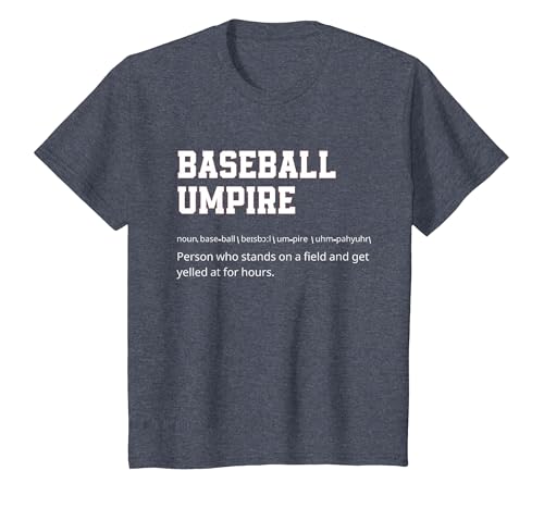 Funny Baseball Umpire Shirts for Men Umpire Definition T-Shirt, Youth, Heather Blue, Large