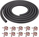 Fuel Line Hose 10FT NBR Neoprene Rubber Push Lock Hose High Pressure 280PSI for Automotive Fuel Systems Engines((Black, 1/2