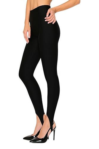 JJJ Fashion Yoga Terricot Hi Waist Stirrup Leggings for Women