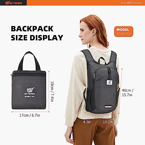 SkySper Rucksack Herren 10L Faltbarer Tagesrucksack für Wandern und Fahrrad
