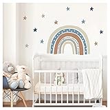 Little Deco DL920-1 - Vinilo Pared, Adhesivo Decorativo para Pared, Diseño de Arco Iris con Estrellas