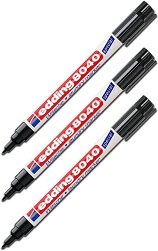 Edding Wäschemarker 8040 (3er Pack, Schwarz)