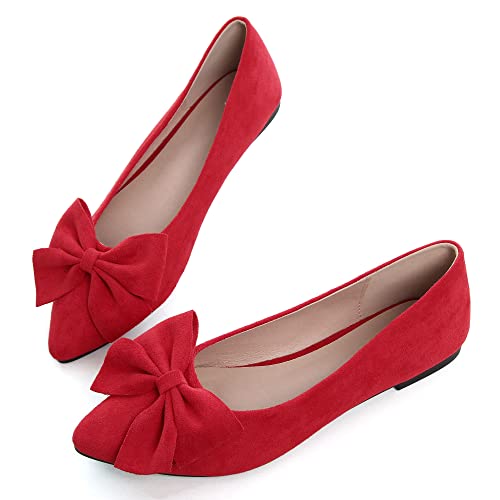 Image of Dear Time Women's Ballet Flats Dress Ballet Shoes Slip on for Office Work Comfortable Shoes