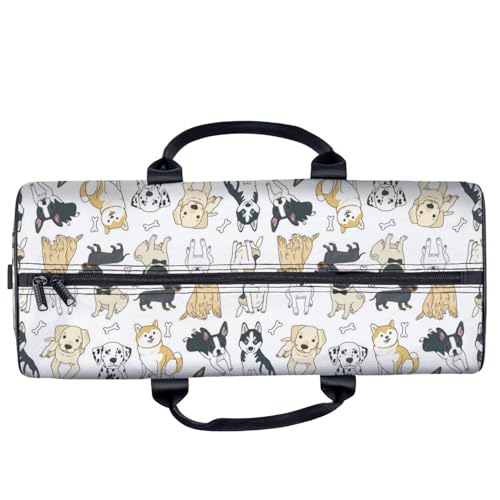 Cute Dogs Travel Duffel Bag for Woman Weekender Bag Man Tote Gym Bag Sport Gym Bag Hospital Bag for Labor and Delivery Overnight Bag Luggage Bag4