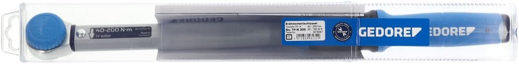 GEDORE Torque wrench with square drive, 1/2", Switchable square, Scale, 40-200 Nm, 494 mm long, TF-K200