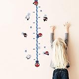 Dessin Animé Spiderman Hauteur Mesure Sticker Mural Pour Enfants Chambres Enfants Graphique De Croissance Stickers Muraux Cadeau De Garçon Home Decor Mural