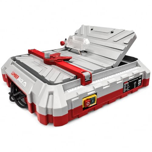 Lumberjack Electric Tile Cutter 500W 5400 RPM Adjustable Table (0-45) 115mm Blade Precision Cutting for Ceramic Porcelain & Stone Tiles