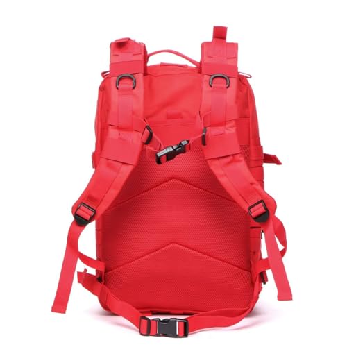GUJOIN 50L Strapazierfähiger Nylon Wasserdichter Angeln Jagdrucksack Outdoor Militär Rucksäcke Taktische Sport Camping Wandertaschen (Red) – Ansicht 7