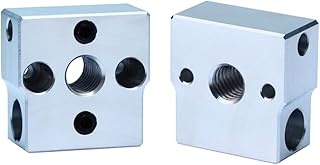 GBA-SZC CR-6 SE Heater Block,Fine Processing with Silicone Socks,for CR-6 SE/CR-6 MAX/CR-5 Pro/CR10 Smart/Ender 3 Neo/V2 Neo/Max Neo Cartridge Sensor Heater Block.(2PCS Aluminum)