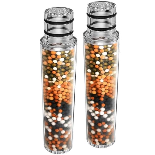 AOERUOW 2-Pack Replacement Shower Filter Cartridge Compatible with SR SUN RISE Handheld Shower Head,Water Softener Filter for Hard Water Reduce Chlorine and Harmful Substances