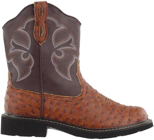 ROPER Womens Chunk Rider Embroidery Round Toe Casual Boots Mid Calf Low Heel 1-2" - Brown - Size 9.5 B | Image 3