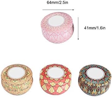 Jenngaoo Scented Candles, Gift Set Lavender Rose Jasmines Soy Wax with Floral Essential Oil Travel Tin Candles for Aromatherapy Stress Relax Home Decor Yoga Meditation Reiki - Pack 4