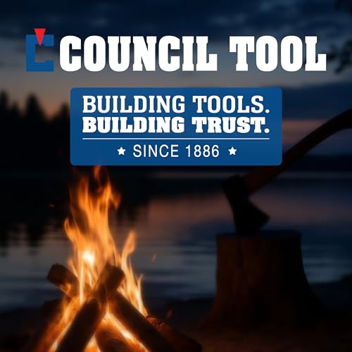 COUNCIL TOOL Leather Sheath - Wood Craft Pack Axe Bit Cover with D-Rings for Shoulder Strap, Made in The USA - AM-SHEATH13 CL