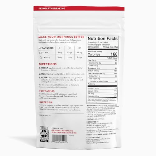 Image of King Arthur Buttermilk Pancake Mix Just Add Water, Sourced Non-GMO, Certified Kosher, 16 Oz