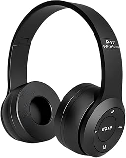 سماعات راس لاسلكية بلوتوث 5.0، سماعات فوق الاذن قابلة للطي مع ميكروفون مدمج، سماعة خفيفة الوزن مع بطاقة ذاكرة