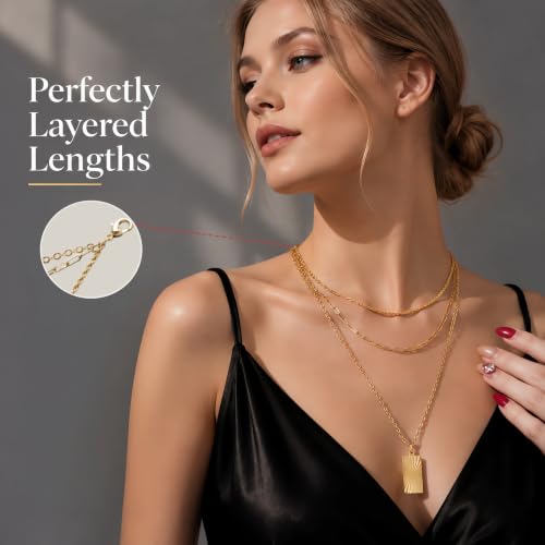  Layered Gold Necklace for Women - image 2