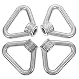 ULTECHNOVO 4stücke Edelstahl Zurrösen aus Edelstahl Ösenmuttern mit Gewinde für Dachgepäckträger Präzisionsgewinde Hochglanzpoliert Korrosionsbeständig