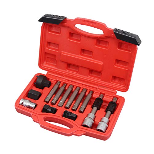 UTMALL Kit de ferramentas de remoção de polia de roda livre de 13 peças para BMW Audi Buick Ford