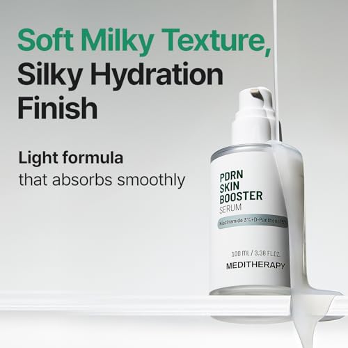 Meditherapy PDRN Skin Booster Serum – Centella PDRN & D-Panthenol for Redness Relief and Rejuvenation, Gentle Cica Facial Serum for Sensitive Care, Korean Skin Care, 100 ml (3.38 fl.oz)