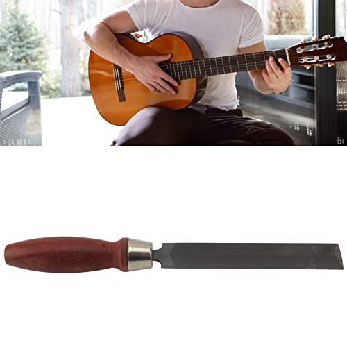 Arquivo de Porca de Guitarra, LâMina de Metal de Ponta Dupla, Cabo de Jacarandá, Arquivo de Reparo d