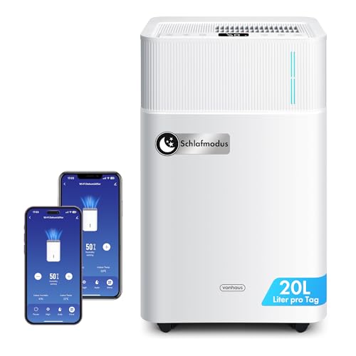 VonHaus Luftentfeuchter Elektrisch mit App & WLAN, 20L/24H,...