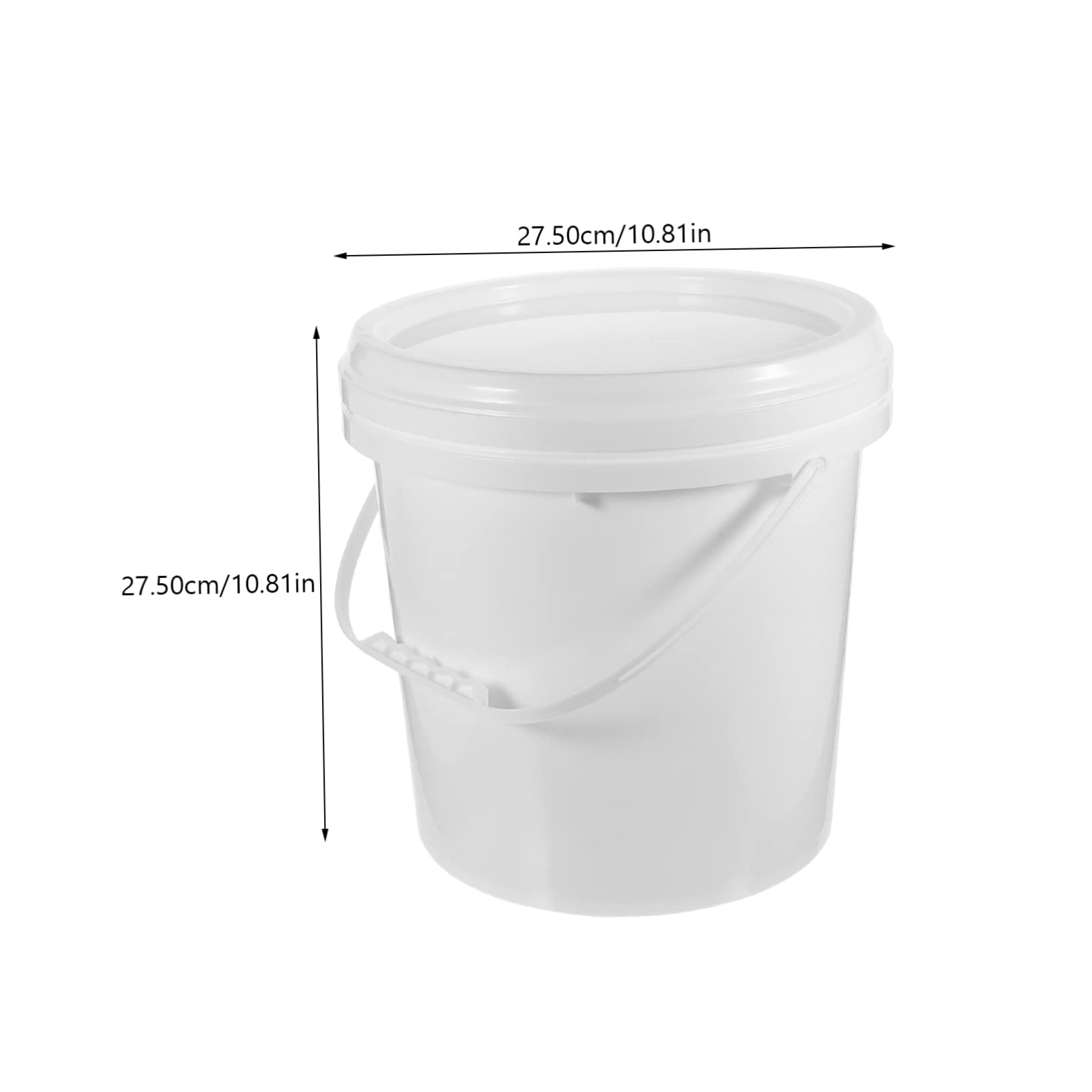 Cubo de Pintura de 10 litros con Tapa, Hdpe Blanco | Airtight, Asa Integrada, para Almacenamiento Diario y Embalaje de Pintura