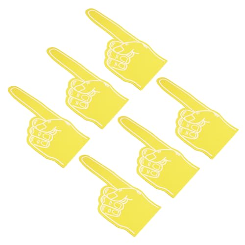 Doigt en mousse jaune pour pom-pom girl et événement sportif lot de 6 PATIKIL