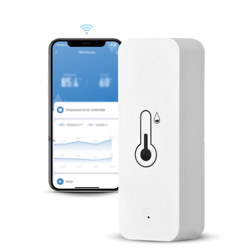 RANJIMA Smart Temperatursensor, WLAN Thermometer Mit App, WLAN