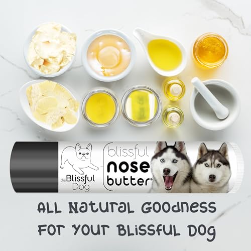 Image of The Blissful Dog Husky Nose Butter for Dry, Cracked Skin, Lick-Safe Dog Nose Balm with Moisturizing Shea Butter, Almond, Olive, and Essential Oils, Pet Supplies, Uncented, 0.15 oz.