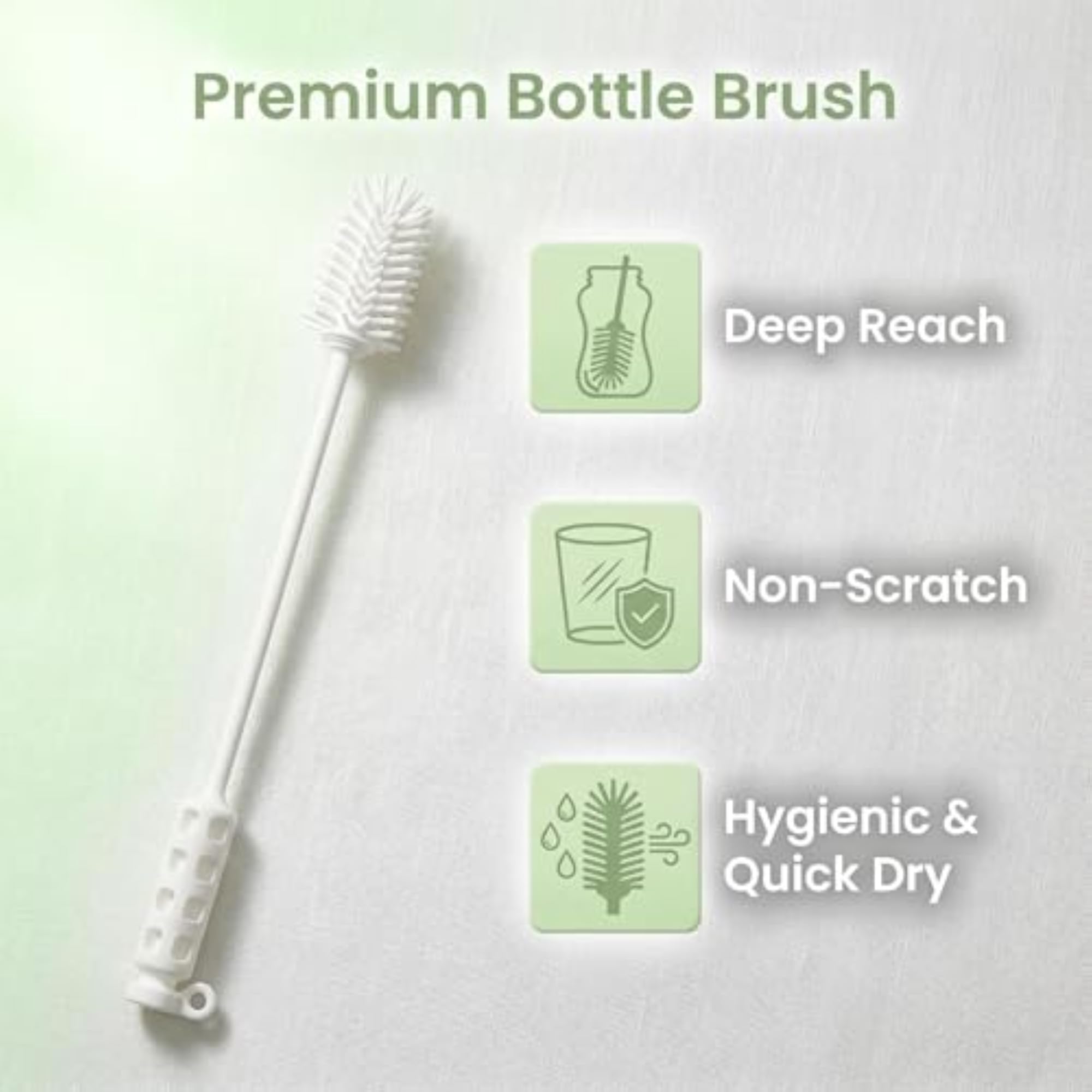 Platinum Silicone Water Bottle Cleaner Brush