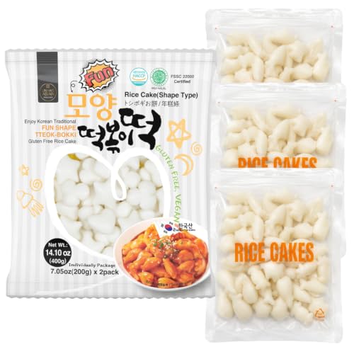 Unha's fun shaped Korean tteokbokki rice cakes 14.10 oz