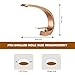 Wovier Rose Gold Bathroom Sink Faucet,Unique Design Single Handle Single Hole Brass Lavatory Vanity Faucet,Basin Mixer Tap with Supply Hose and Pop Up Drain Assembly
